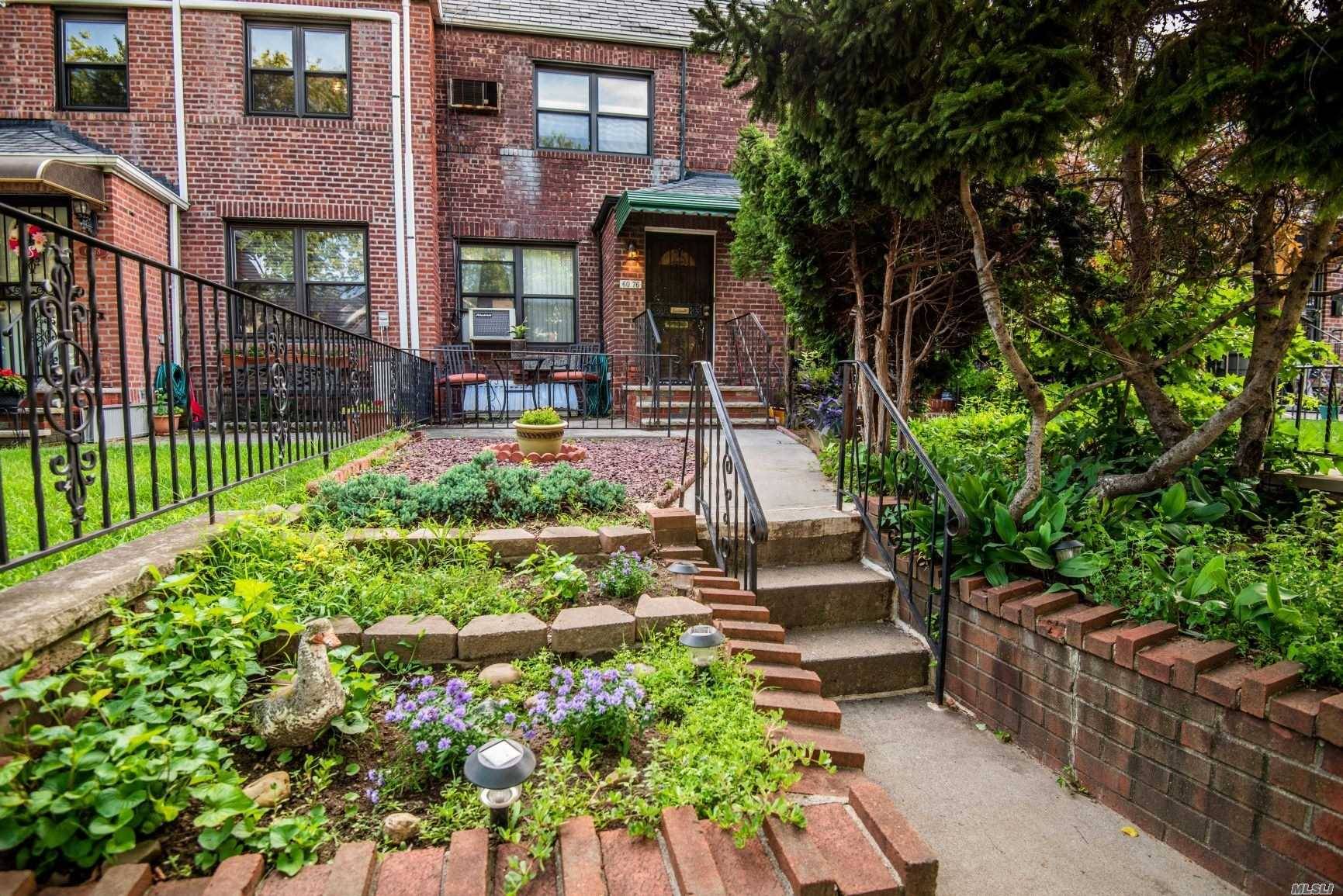 Lovely Attached Single Family Brick Home Located Off Eliot Ave In The Desirable Maspeth Area.