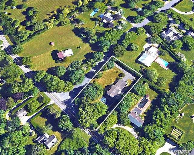 Water Mill Residential Land Prime South Of The Highway Location Close To Bridgehampton.