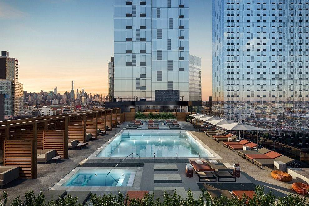 No Fee! 1 Bedroom located in LIC with floor-to-ceiling windows and solar shades!