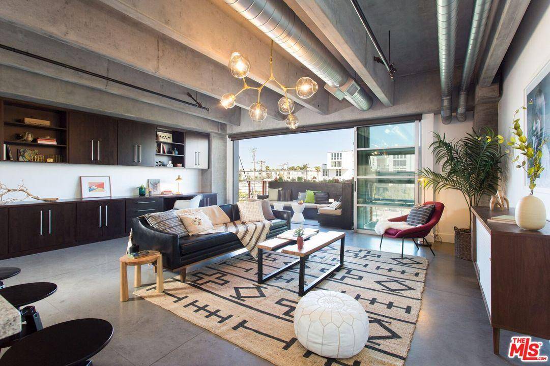 This incredible industrial loft space is located in the Marina Arts District