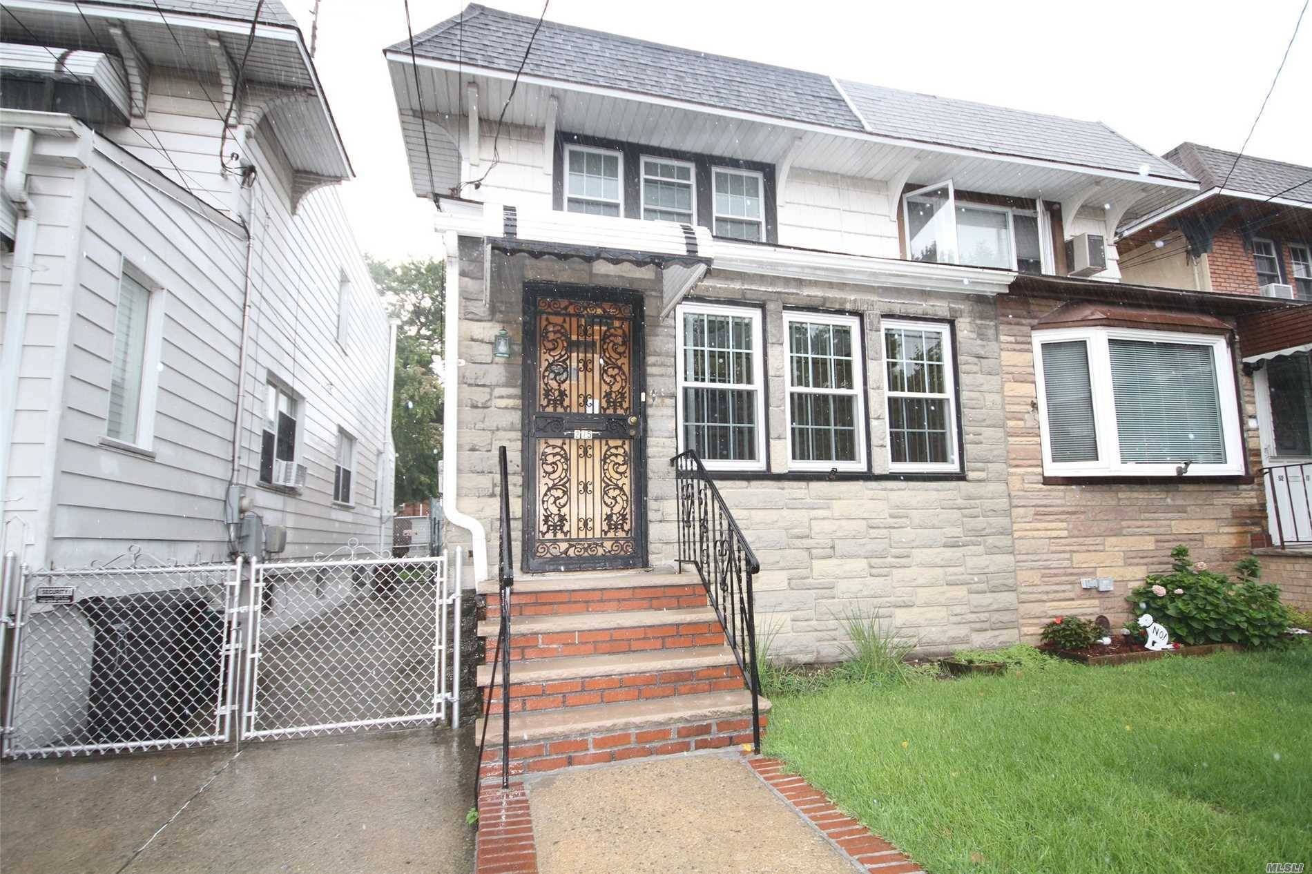 Single Family, Semi-Detached Home Located On A Quiet One-Way Street In A Beautiful Maspeth Location.