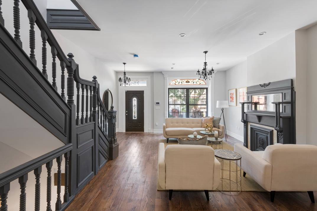A gut renovated 2 family townhouse that blends an array of sleek finishes with restored original details, 754 Madison is an exemplar of modern convenience and traditional charm.