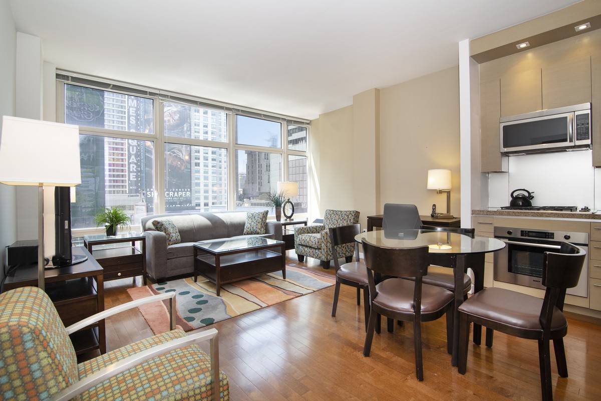 Watch the ball drop on New Year's from your private terrace! 1 BR/1 bath residence in Times Square