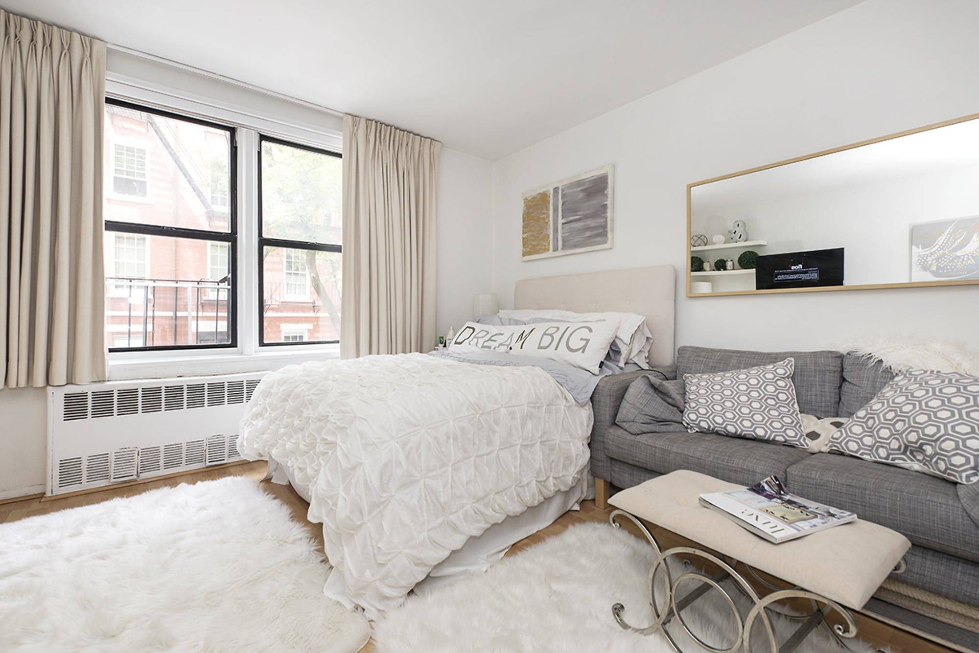 Spacious studio available at 350 Bleecker Street, a doorman elevator building in the heart of the West Village on the corner of Bleecker and Charles Streets.