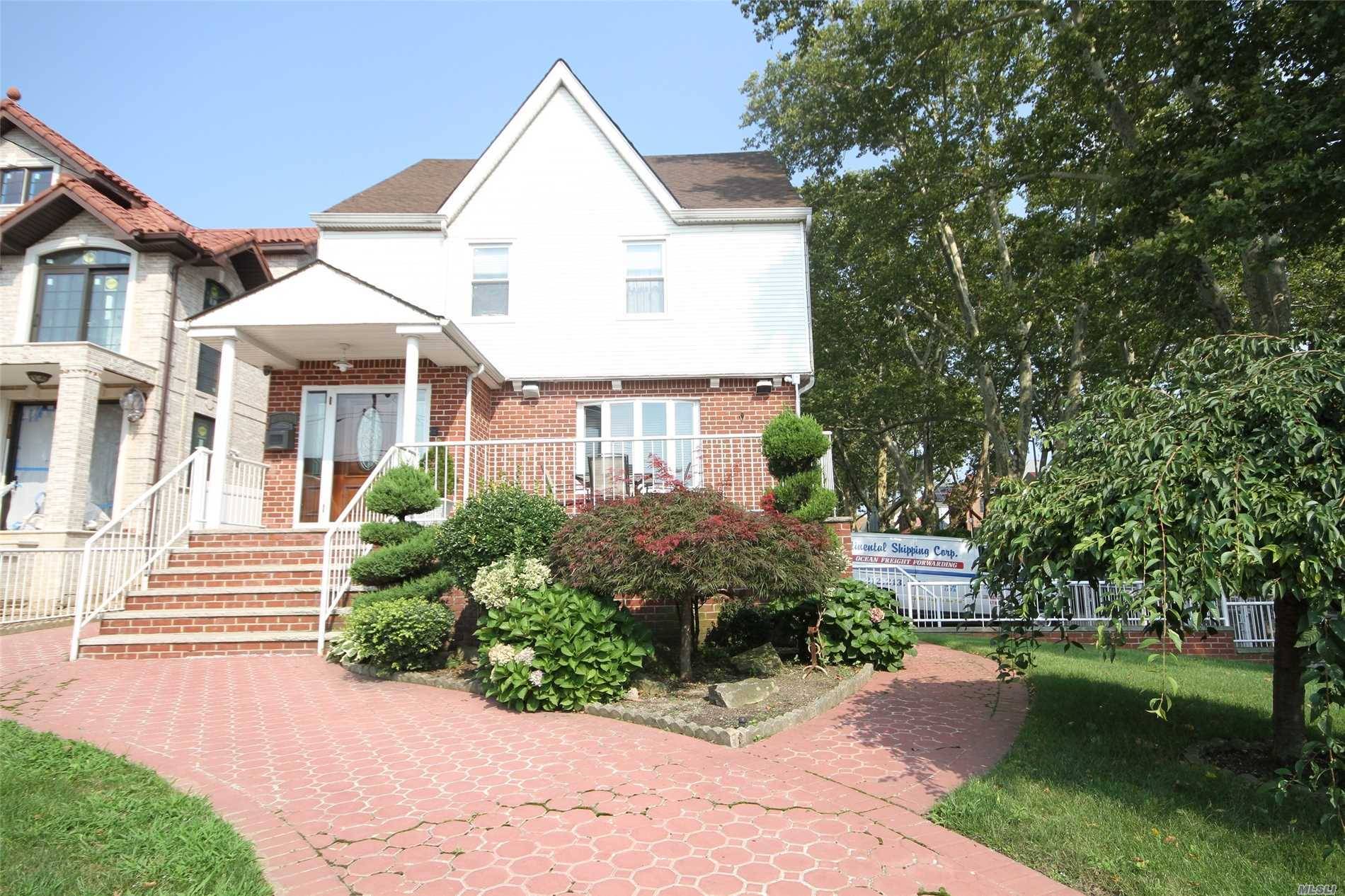 Whitestone, Detached Single Family Brick Colonial On An Over-Sized Corner Lot Zoned R3A With Detached 2-Car Garage.