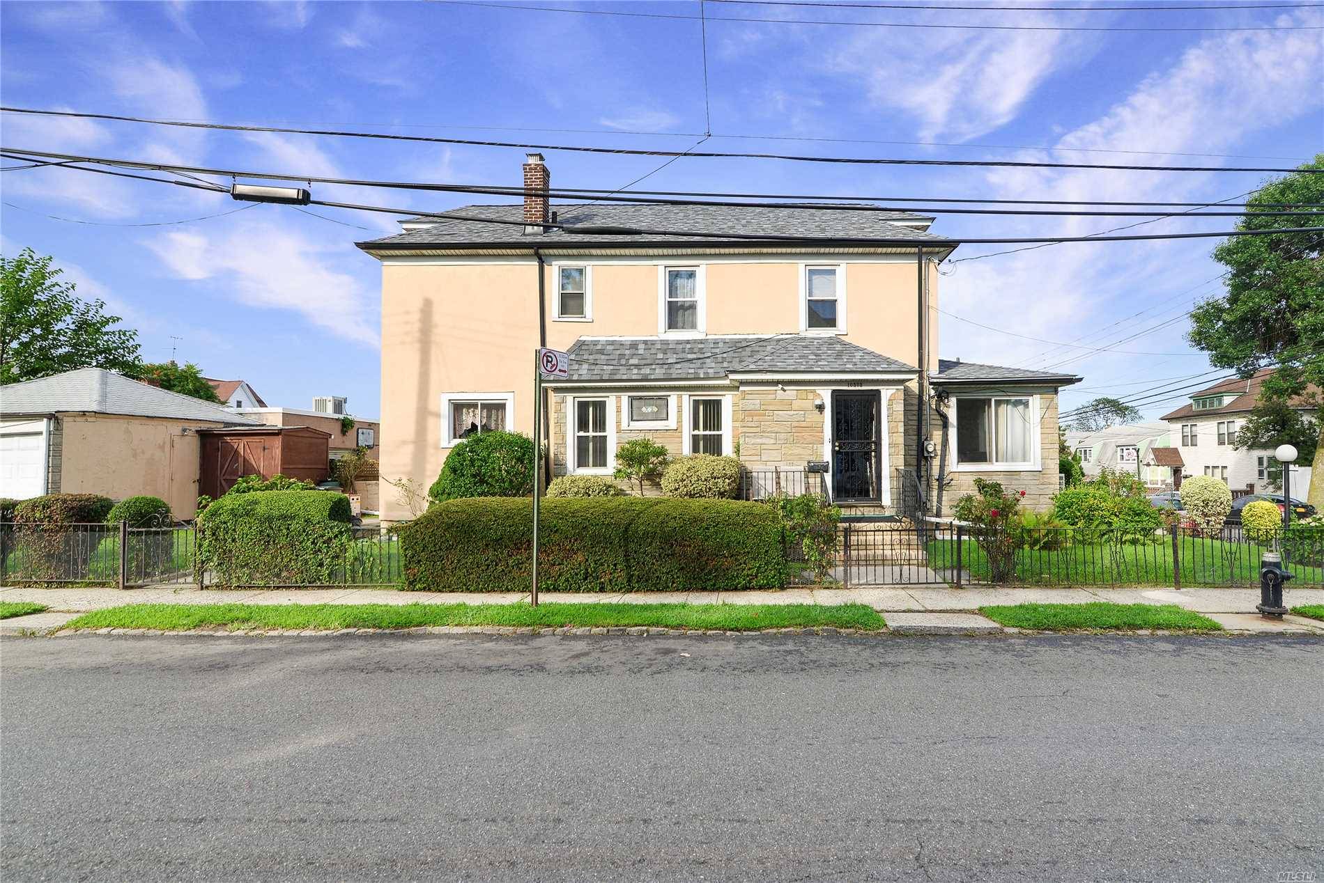 Corner Property Featuring Living Room, Formal Dining Room, Eat In Kitchen, 3 Bedrooms, Full Bath, Full Finished Basement With Separate Entrance.