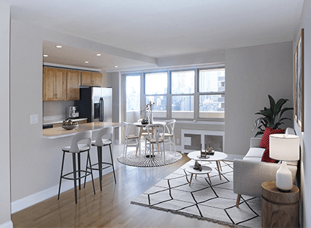No Fee! A beautiful two-bedroom apartment with two bathrooms in Tribeca! Must See!