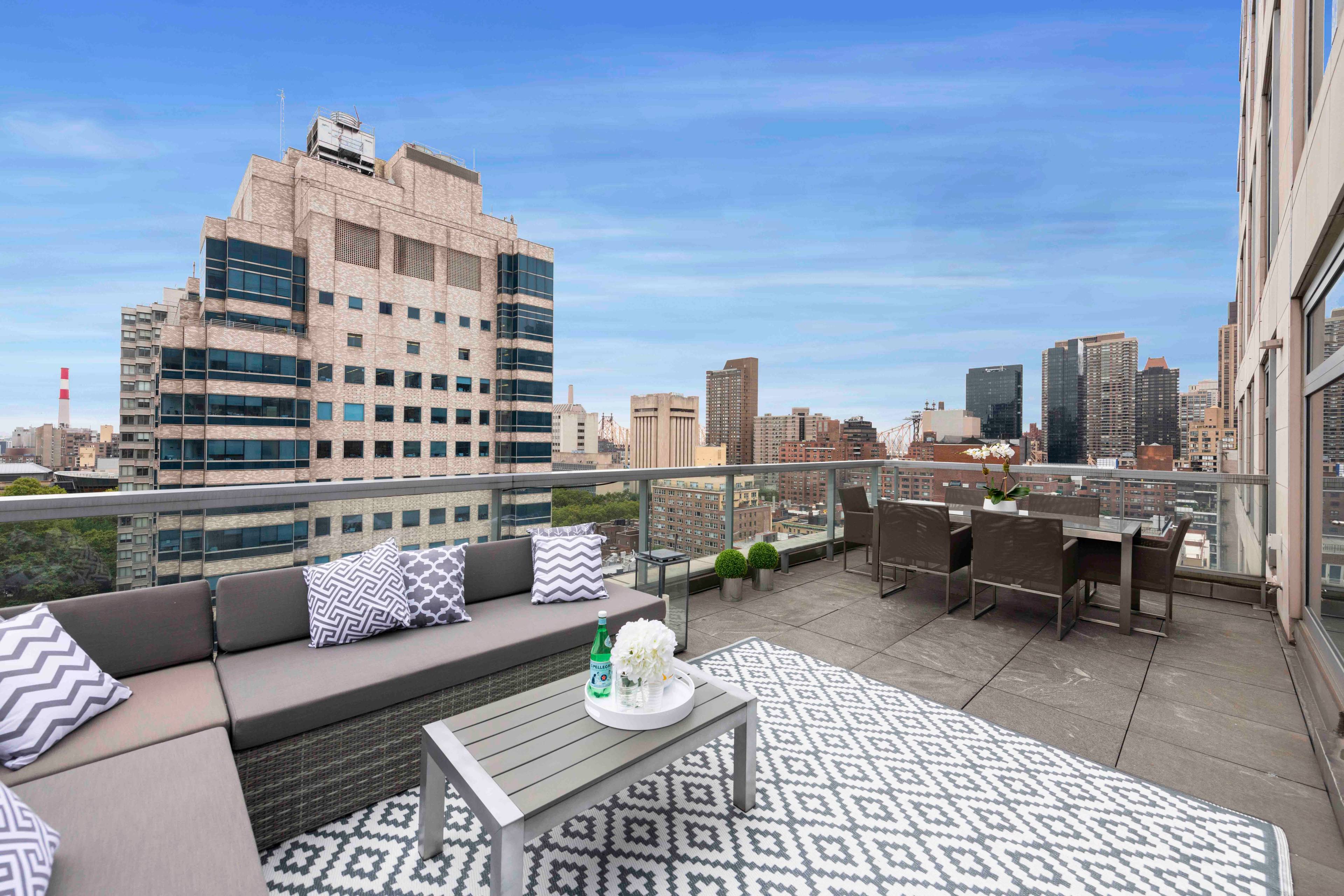 LARGE PRIVATE OUTDOOR TERRACE IN UES DESIGNER 3 BED CONDO IN AMENITY FILLED BUILDING!