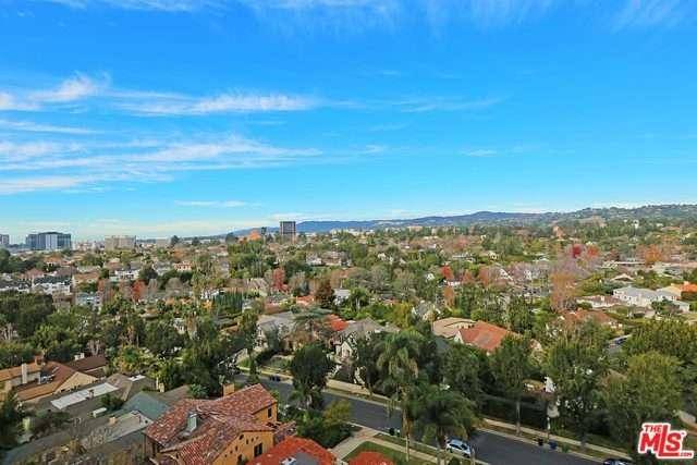 Beautiful views from this Wilshire Corridor North facing unit of the hills of Bel Air and Westwood Village
