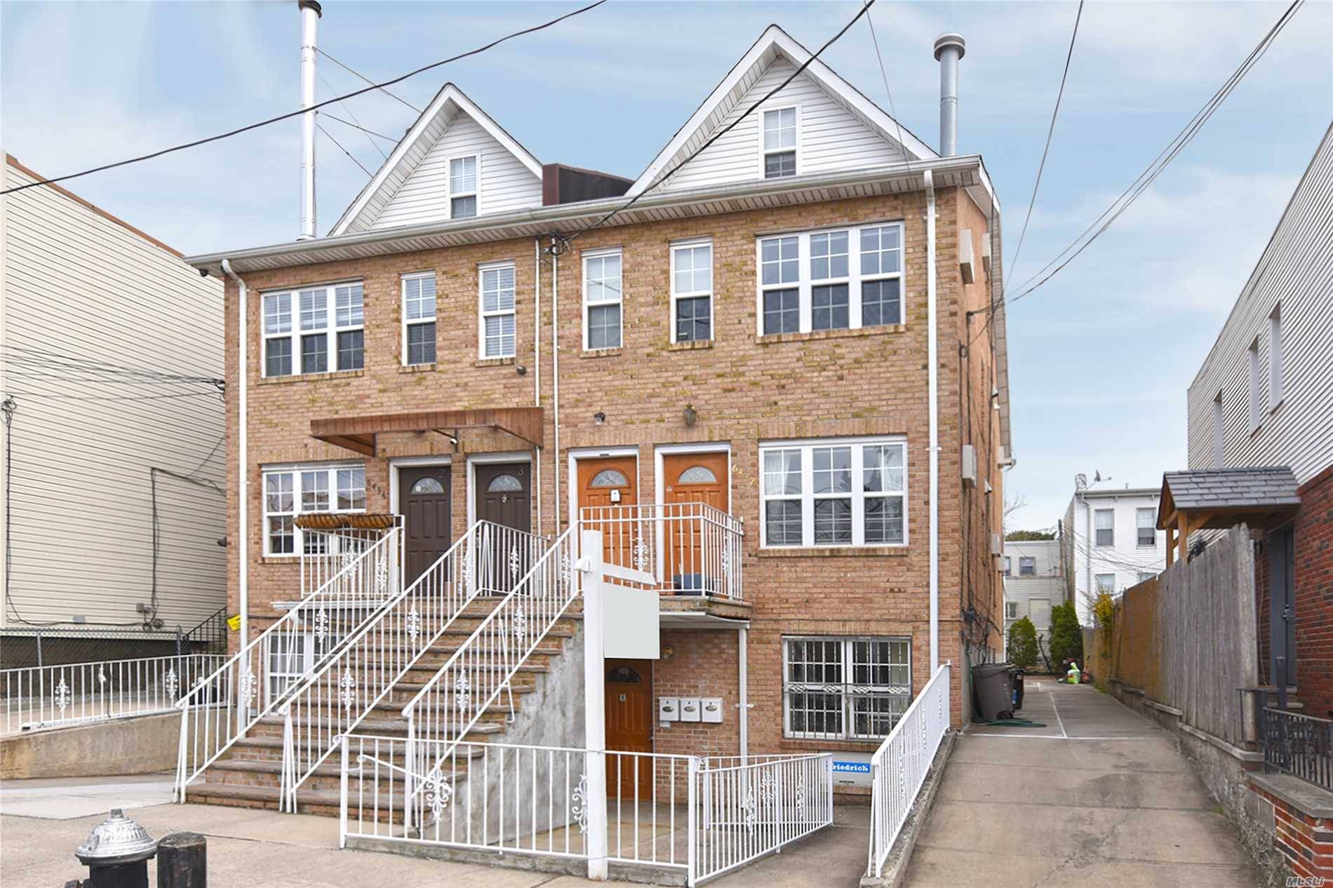 Years Young, Semi-Detached 3 Family House In Good Condition In Maspeth, 2 Brs Apt On First Fl, 2 Brs On 2 Nd Fl, Another 2 Brs 1.