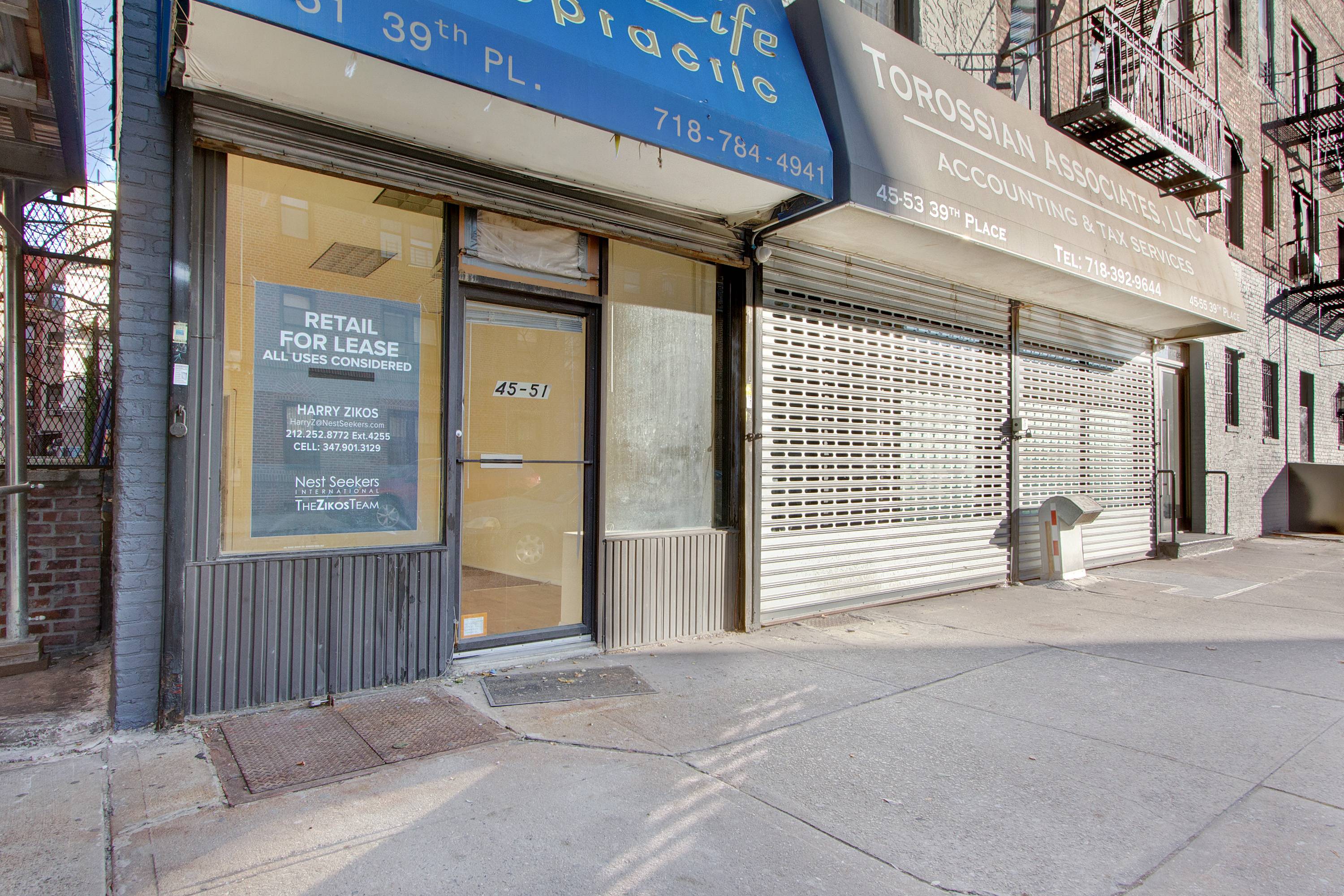 Sunnyside, Queens: Retail Space For Lease a Block away from 7 Train