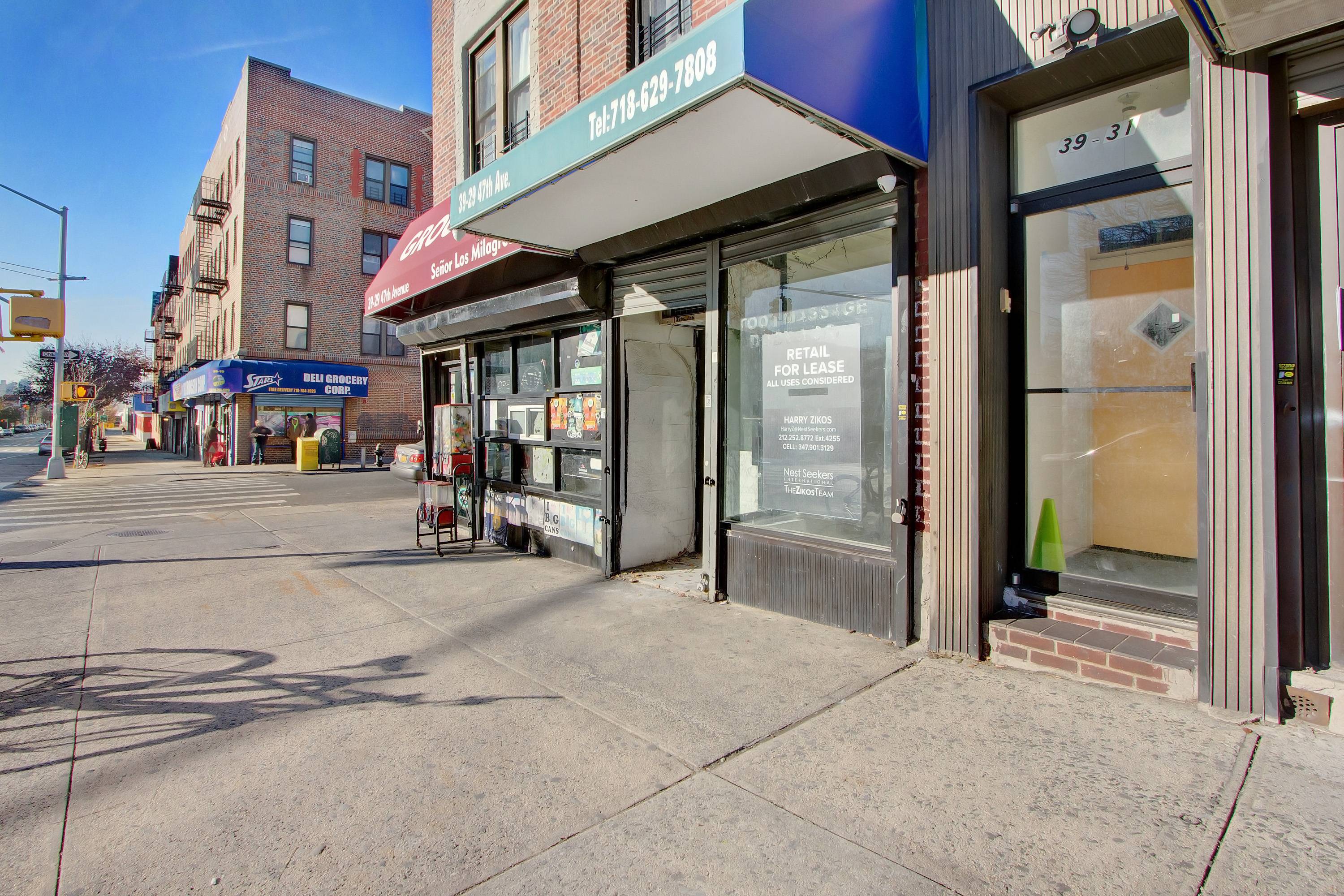 Sunnyside, Queens: In-Line Retail Space For Rent a Block away from 7 Train