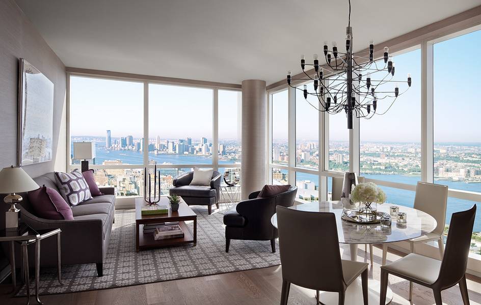 Massive Corner PENTHOUSE  3 Bedrooms 4 baths with Spectacular City Views in Midtown West. Incredible High Ceilings. Includes Spacious Windowed Kitchen, Amazing Dining and Living Room Space, Ideal for Entertaining.