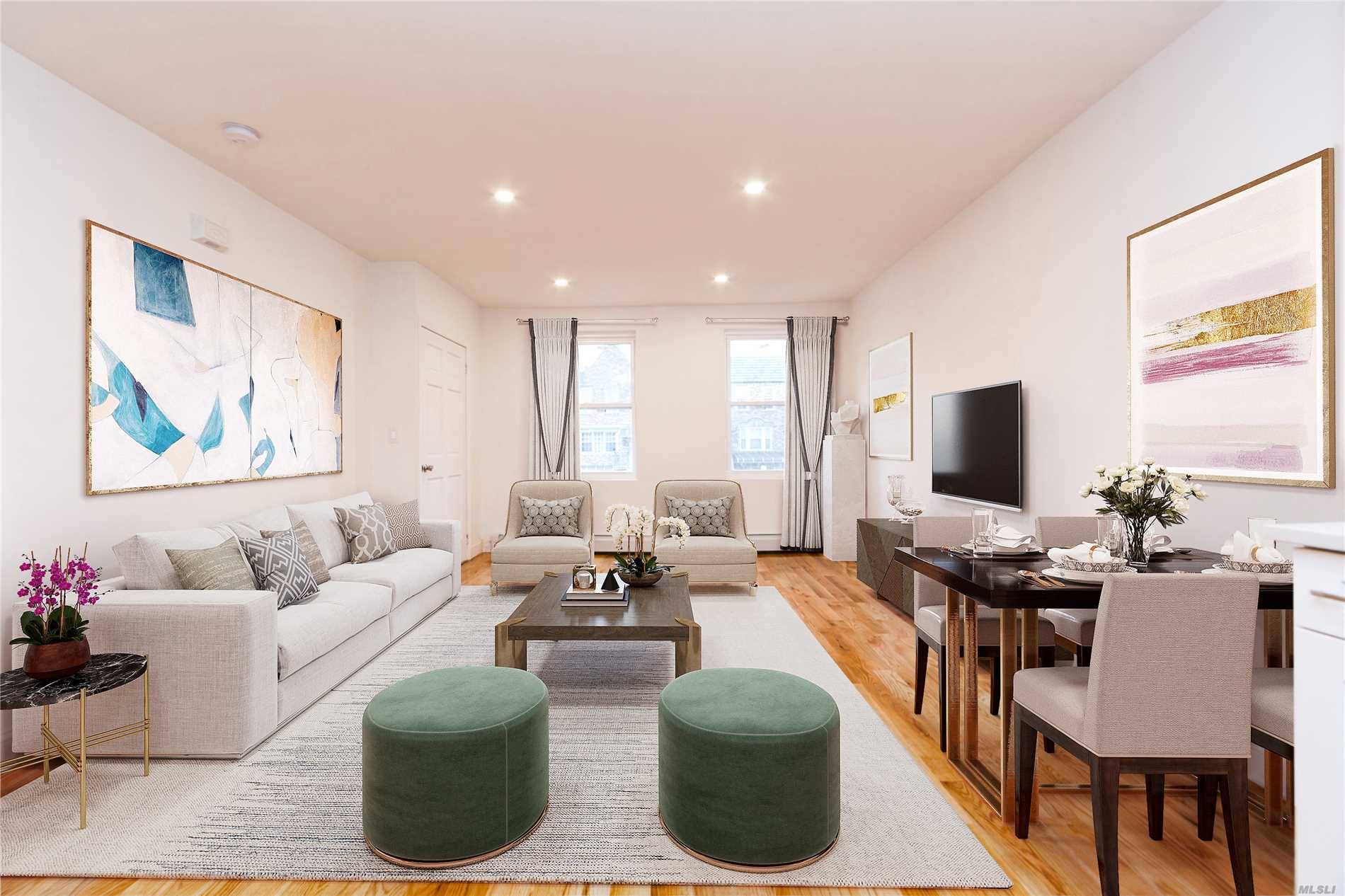 Space And Style Come Together In This Newly Renovated Brick Two Family Townhouse Nestled On A Beautiful Tree Lined Street Of East Flatbush Featuring A Driveway 2 Car Garage.