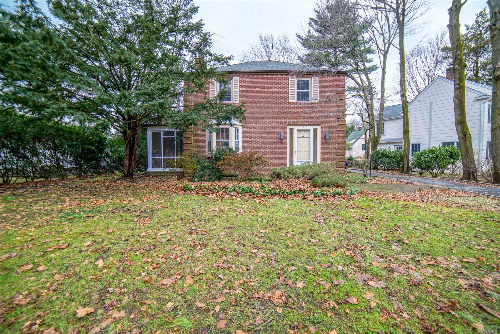 Charming Beacon Hill Brick Colonial Located On A Quiet Mid Block Location, Hardwood Floors Thruout With High Ceilings, Living Room With Screened In Porch, Formal Dining Room, Eik, 3 Bedrooms ...