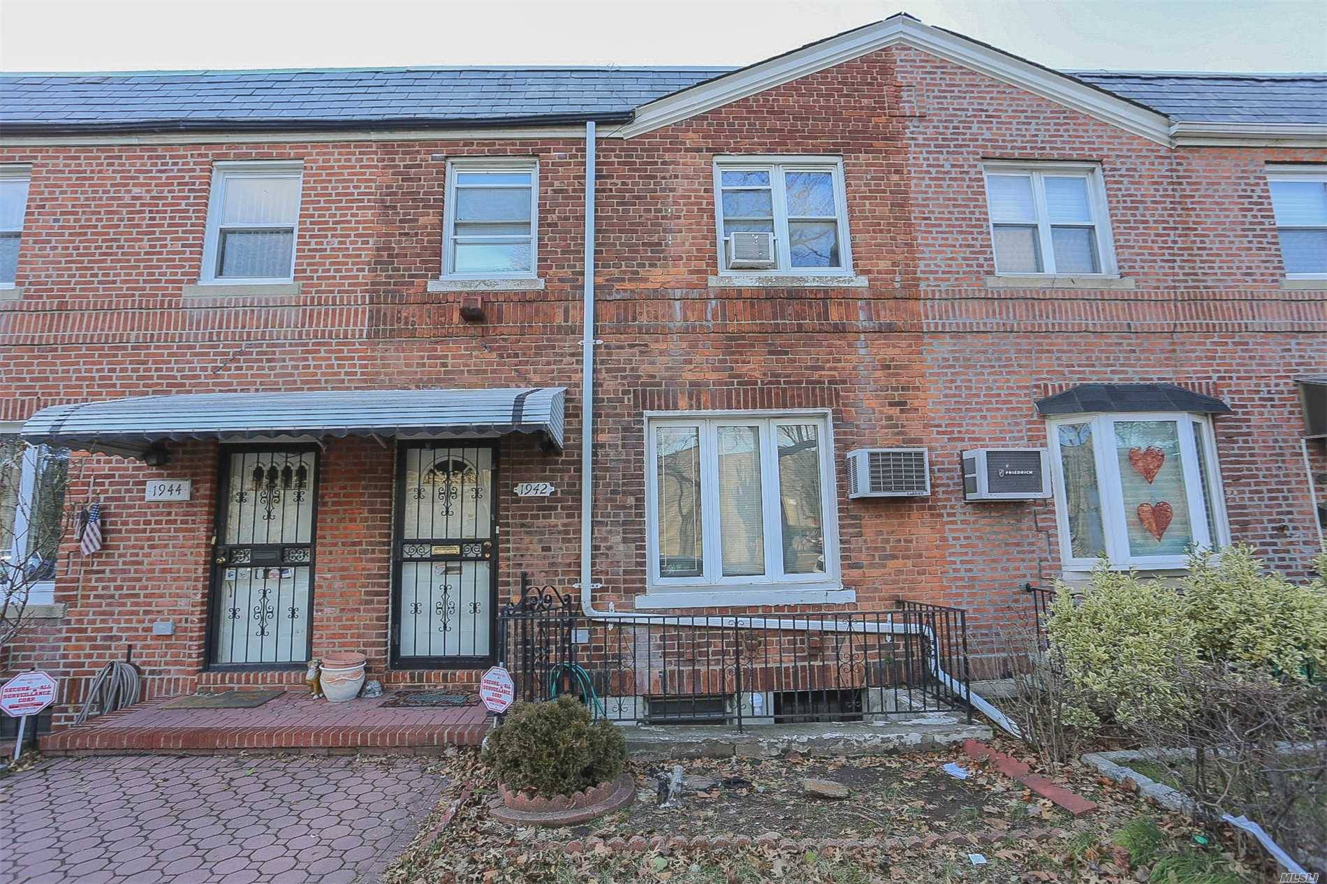 Lovely Single Family Solid Brick Townhouse For Sale In Astoria Heights, Queens.