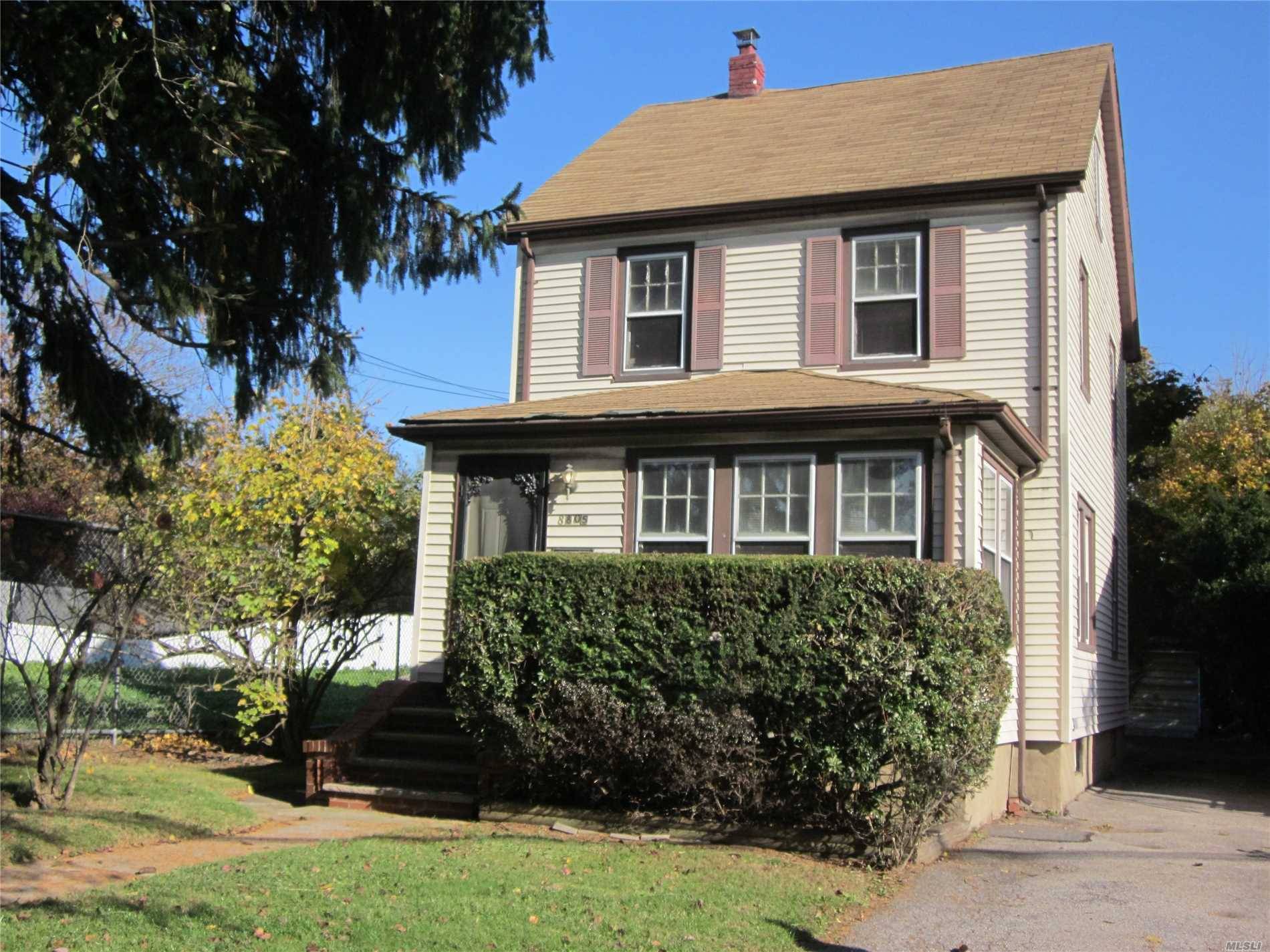 Four Bedroom, Colonial Sits On A Huge 45 X 173 Lot In Much Desirable Section Of Bellerose.