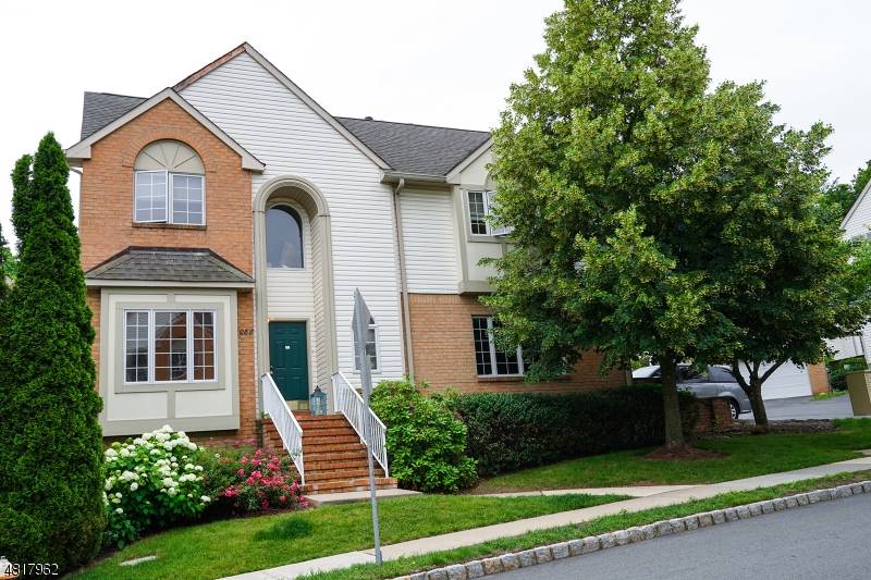 Luxury gated community, completely detached single family colonial town house with swimming pool, tennis court, walking path, tot lot NYC NJ bus stop in front of the gate.