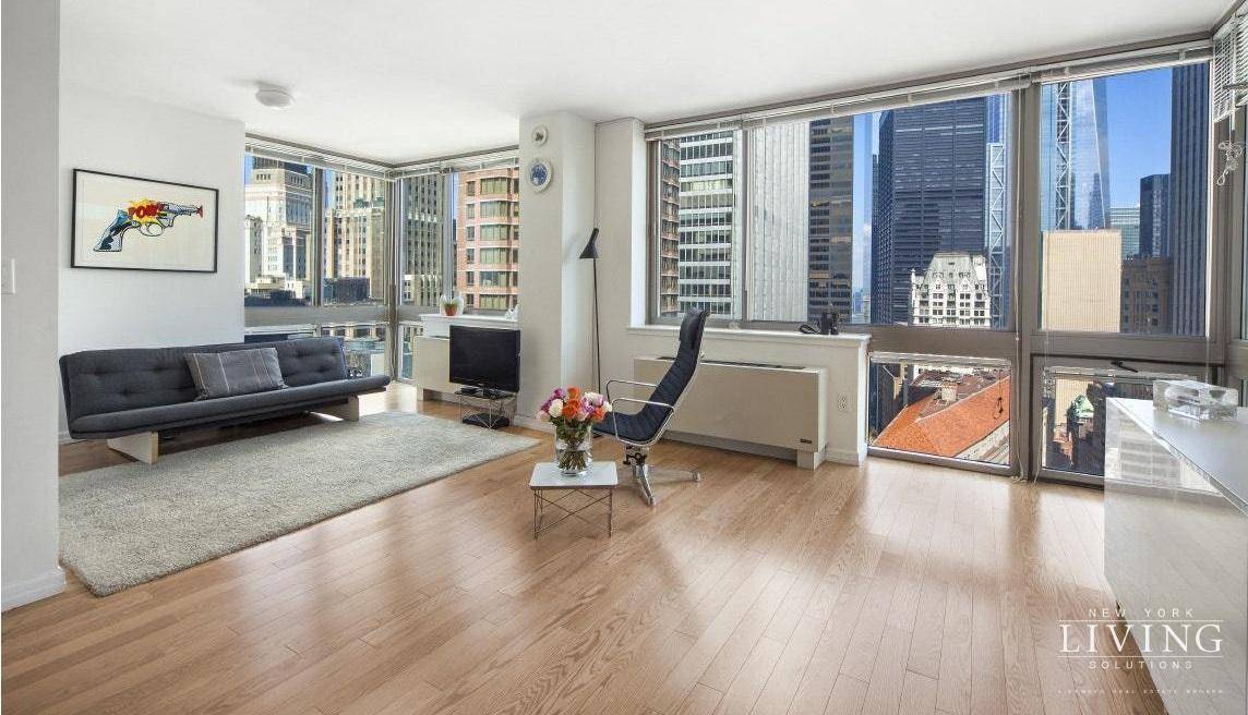 No Fee! Stunning, Penthouse with High Ceilings, a Pass-thru Kitchen, Great Natural Light, and Amazing Views of the East River and Downtown Brooklyn! Full Service, Fitness Center, Terrace and More!