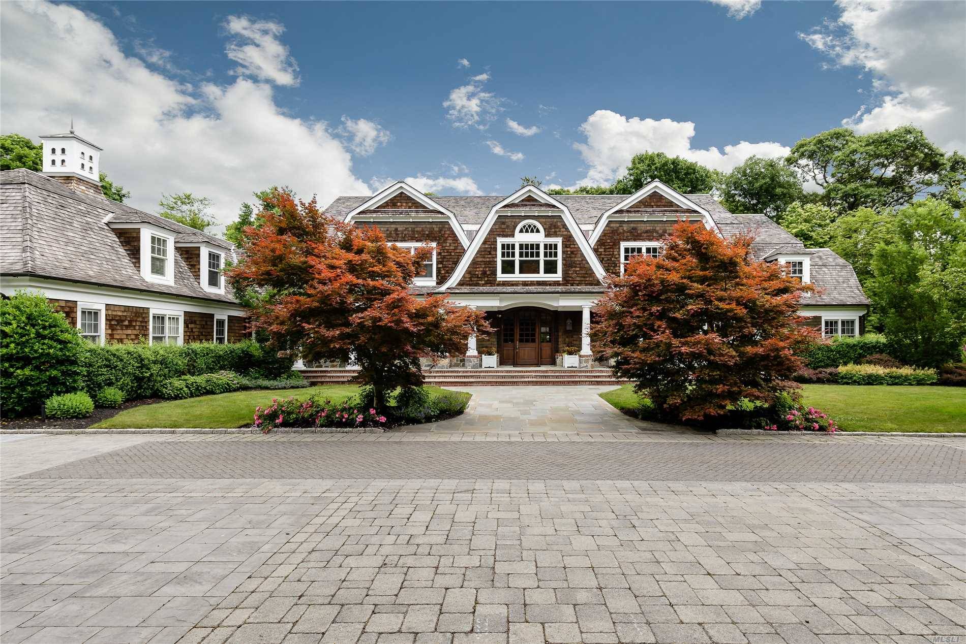 A Private Country Lane Leads To Builder's Own Mint Condition Southampton Shingle Style Home Set On 2.