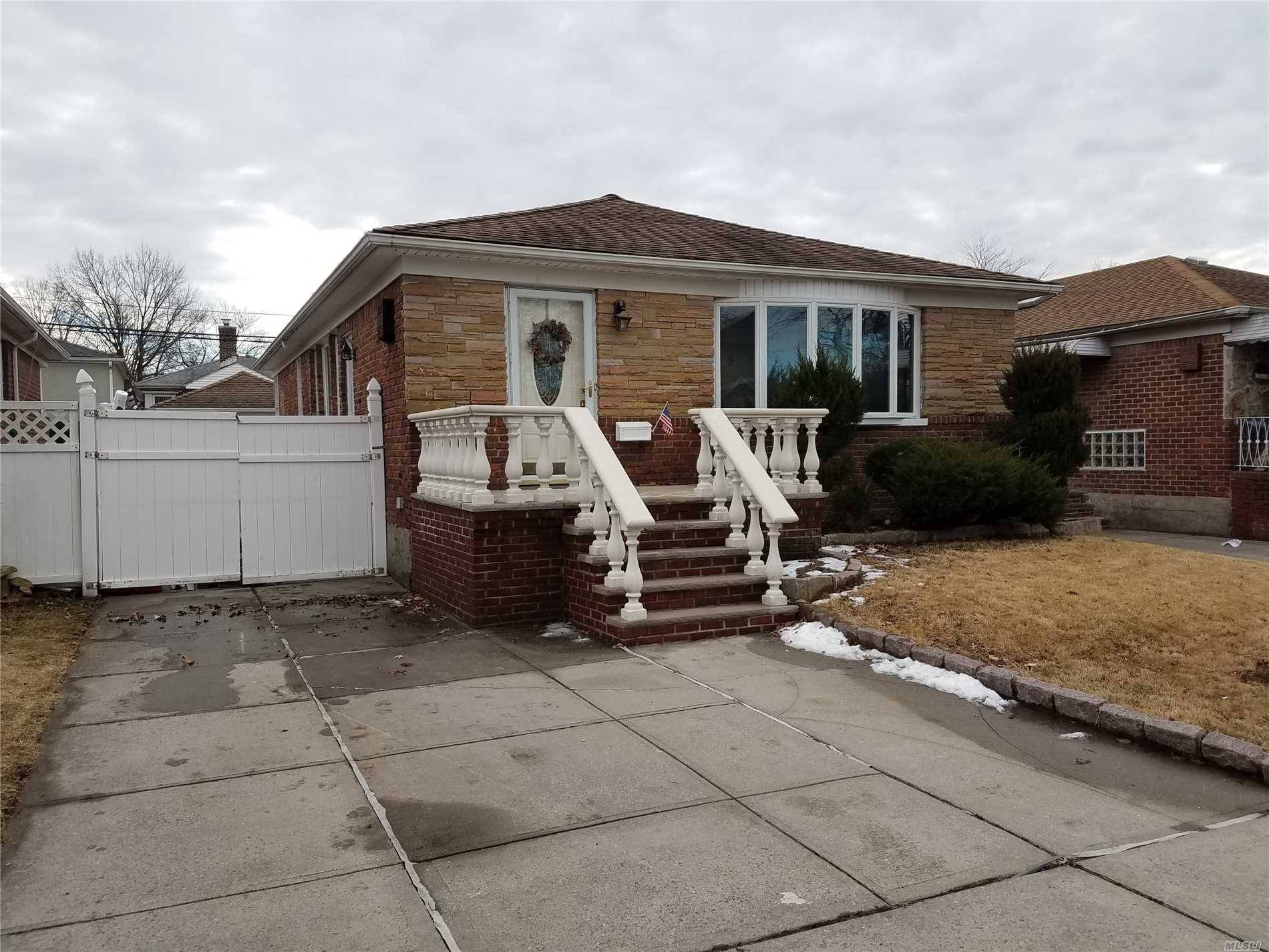 Totally Renovated Three Bedroom Two Bathroom Brick Ranch Home Zone R2A In The Most Desirable Convenient To Everything Flushing Area, Cherry Wood Kitchen Cabinets, Granite Countertops, Sliding Door To Private ...