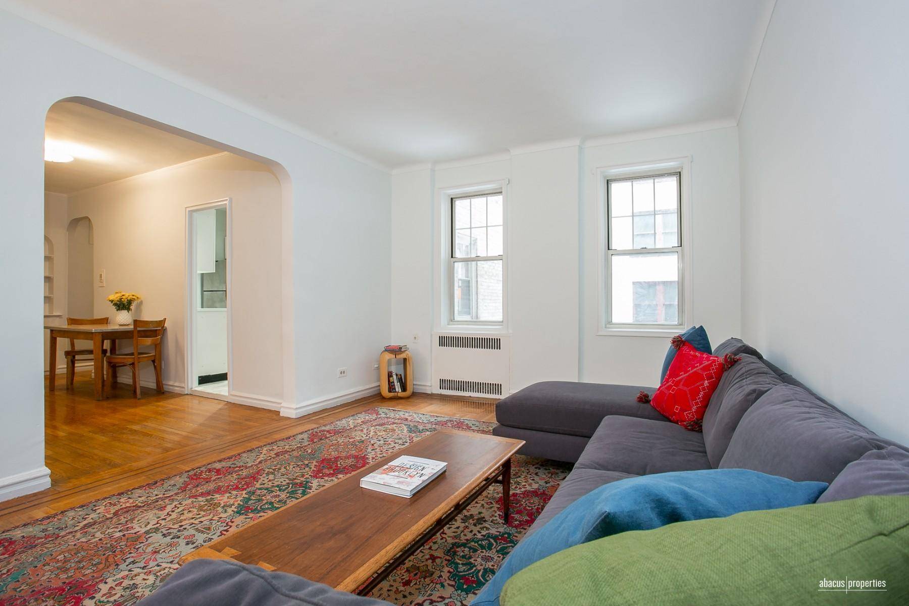 This spacious 1 bedroom has tons of prewar charm and an updated kitchen and bath.