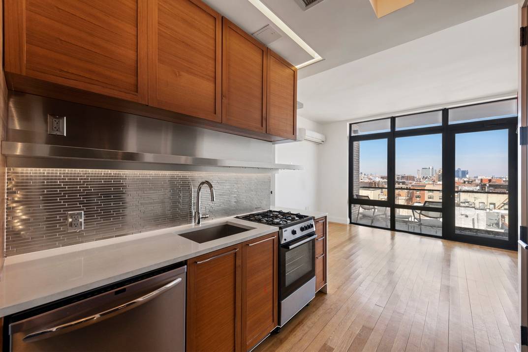 Large One Bedroom with Views of Manhattan and a Private Terrace in Williamsburg