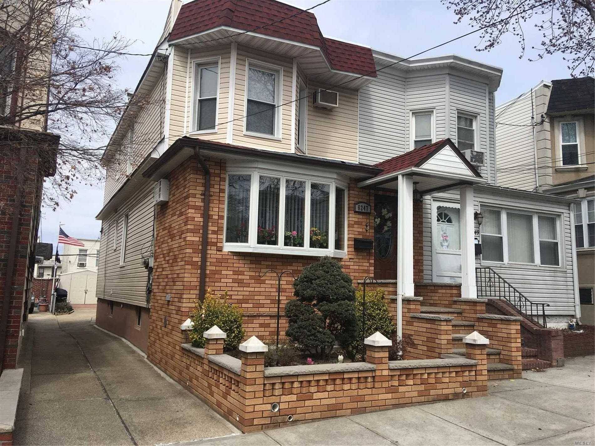 Renovated Semi Detached 2 Family House, Currently Used As 1 Family House Located In The Maspeth Ridgewood Area.