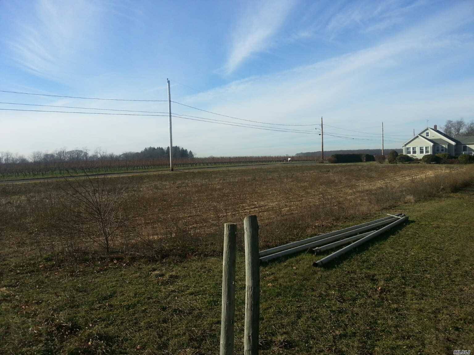 Great 2 Acre Lot Bordered By Farms All Around And Vineyard Across The Street.