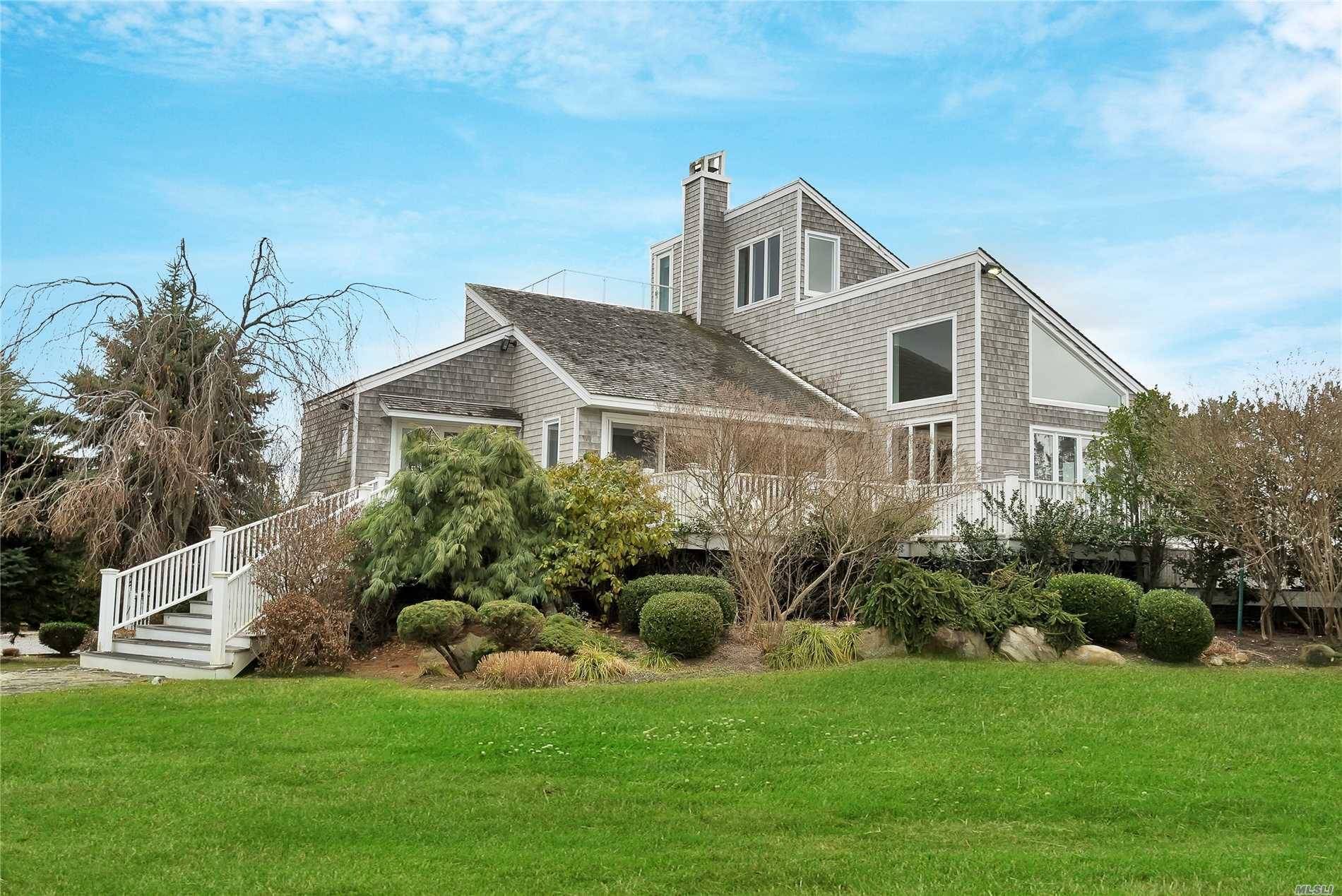 Handsome + Spacious Contemporary On The Water In The Quaint Village Of Quogue.