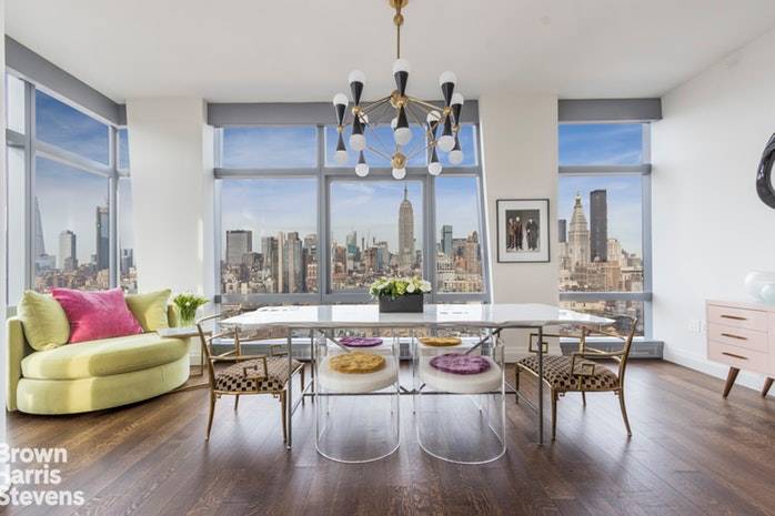 Move right into this glamorous high floor home with the most spectacular city views including the iconic Empire State Building, Chrysler Building, and entire midtown skyline.