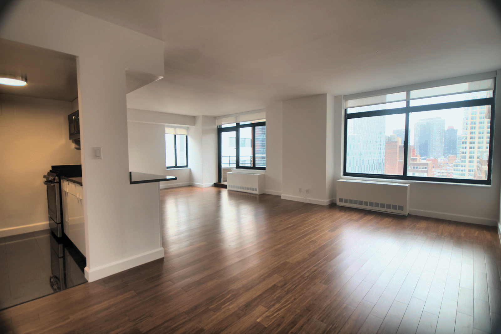 TOTAL Gut Renovation Facing South And East River amp ; Bridge Views Very Bright 1 Bedroom Hi Floor LARGE BALCONY 24 7 DM Elevator Gym Finishes Kitchen includes GE Profile ...