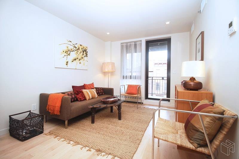 Unit 4B is a 596 square foot simplex with a private balcony.