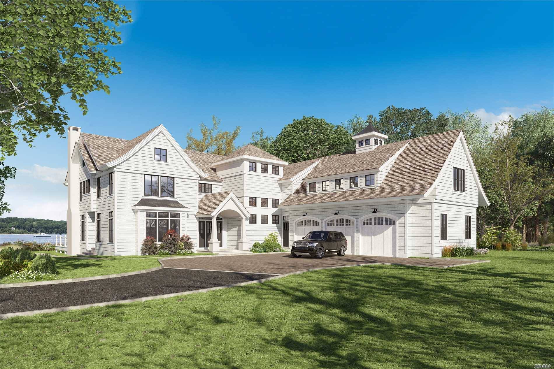 Great Time To Build An Exceptional Modern Home To Be Built On Northport Harbor In Northport Village, No Flood Insurance Needed.