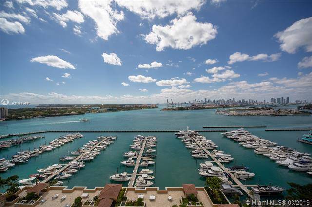Spectacular direct Bay and Fisher island views - YACHT CLUB AT PORTOFINO C YACH 2 BR Condo Miami Beach Florida