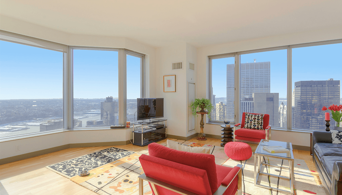2 Bed/2 Bath in World-Famous NEW YORK BY GEHRY. NO FEE .