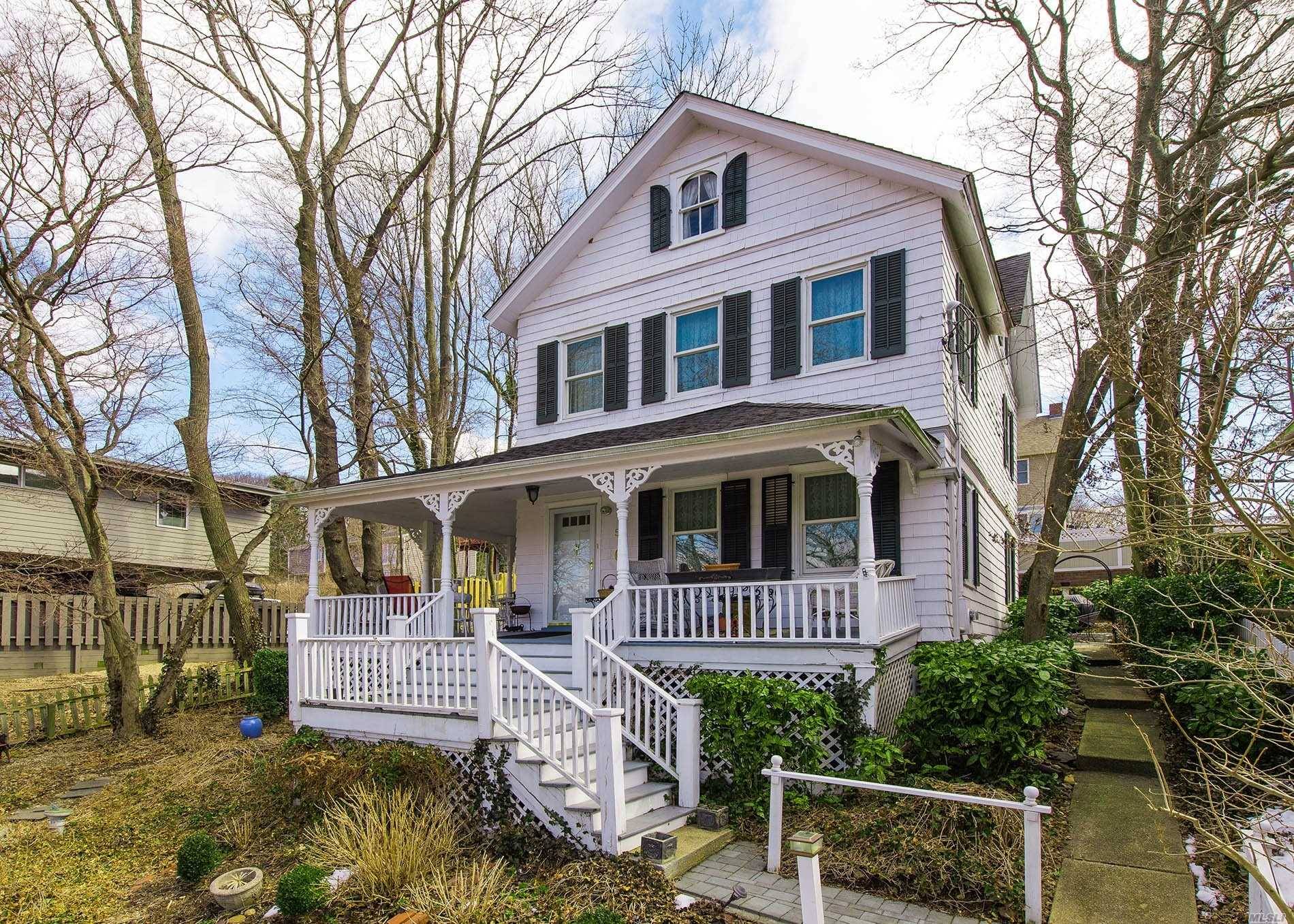 Great New Price ! ! ! ! Vintage home lovers run don't walk to this charming Victorian with winter water views of Hempstead Harbor.