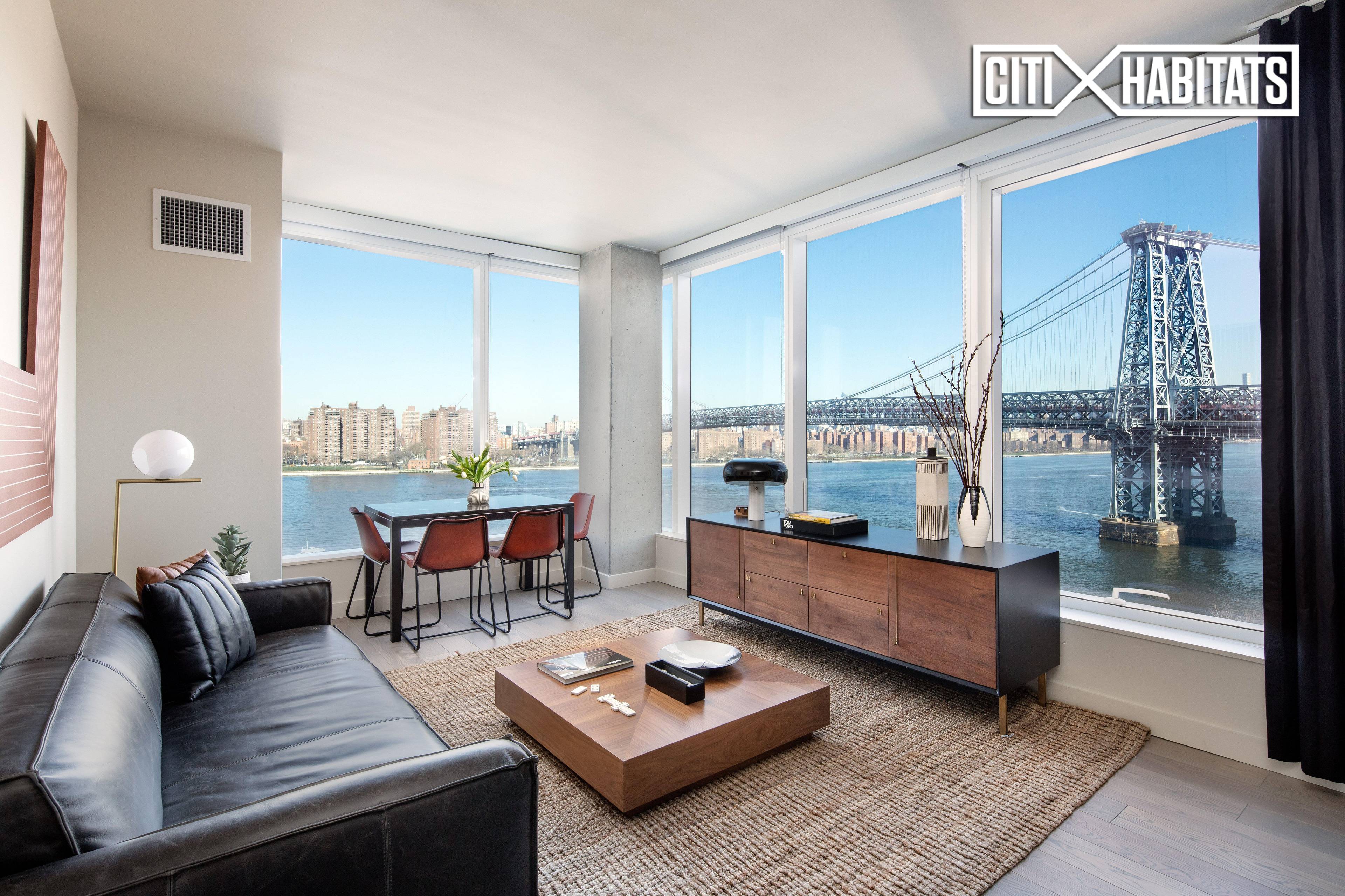 2 Bedroom with Large Outdoor Terrace with River amp ; Manhattan Views.