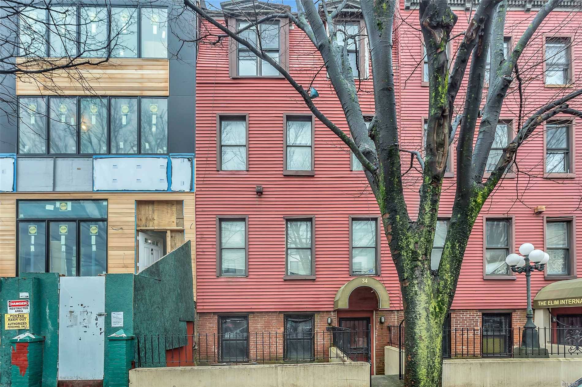 Great Opportunity To Renovate 4 Story Property In Desirable Bed Stuy Bordering Prestigious Clinton Hill.