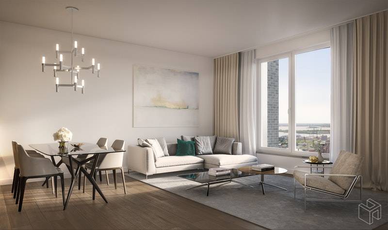 Located on the brightest side of the building, this south facing one bedroom has views from each room, a wall of closets in the bedroom, washer dryer and Italian marble ...