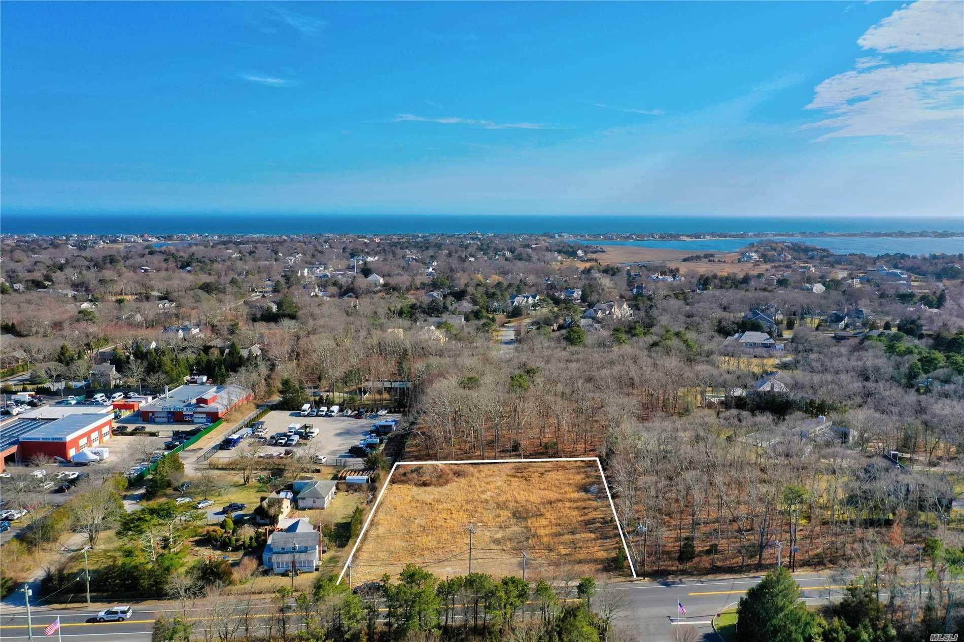 New B2 commercial lot in Village of Quogue comes to market with new survey and drawings.