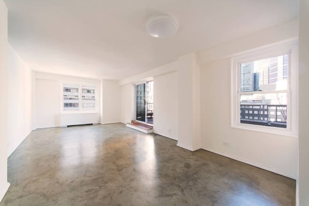 Available Immediately. This newly renovated beautiful Corner 1BR with bright South and West exposures and open city views plus a huge terrace is now available for the lucky tenant !