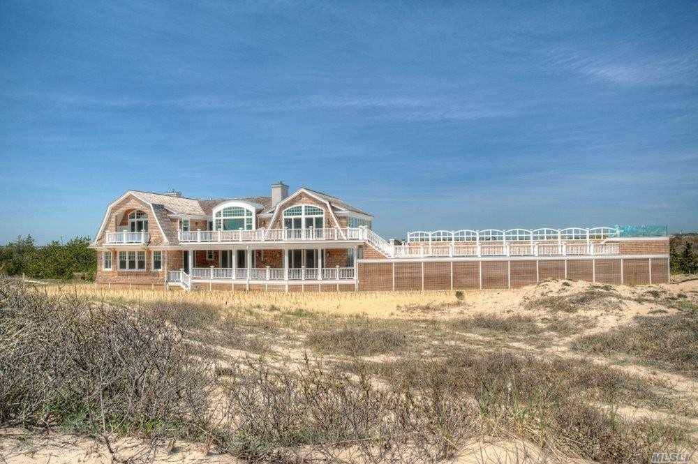 Oceanfront rental with Napeague Bay views and over 250' ocean frontage.