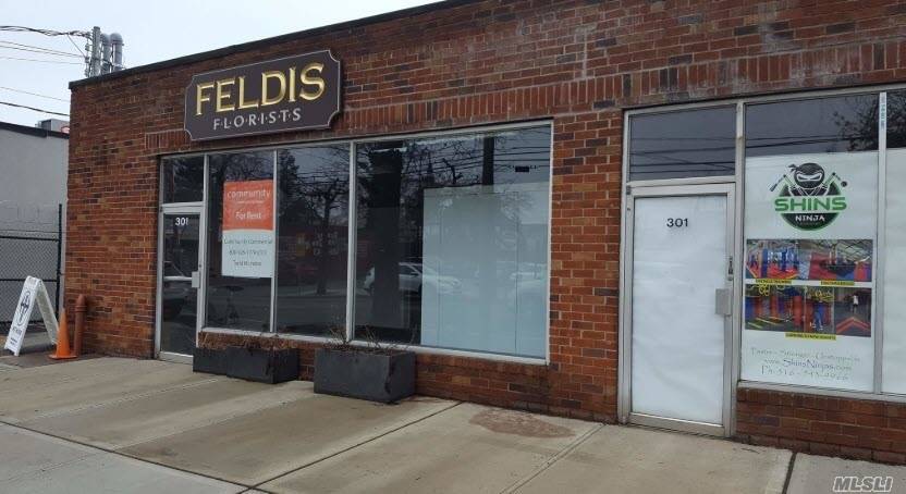 900 SF end unit on Nassau Blvd in downtown Garden City South.