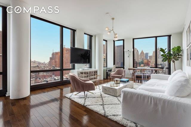 3 to buyers agent ! Rarely available corner unit at one of the most sought after buildings in Tribeca, 101 Warren Street Condominium.