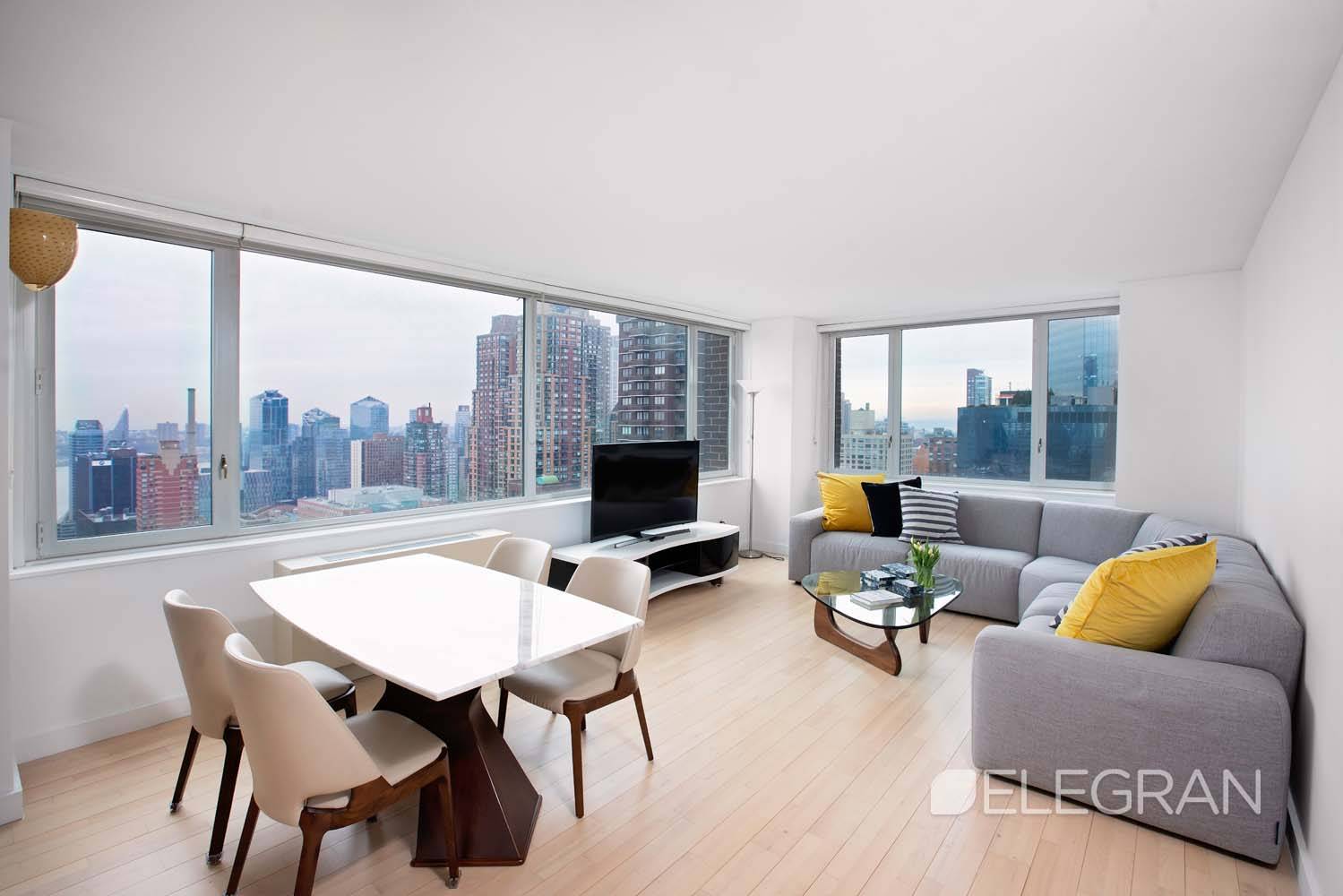 Beautiful, spacious 2 bedroom, 2 full bathroom home located next to some of the best dining and shopping in the city at Columbus Circle.