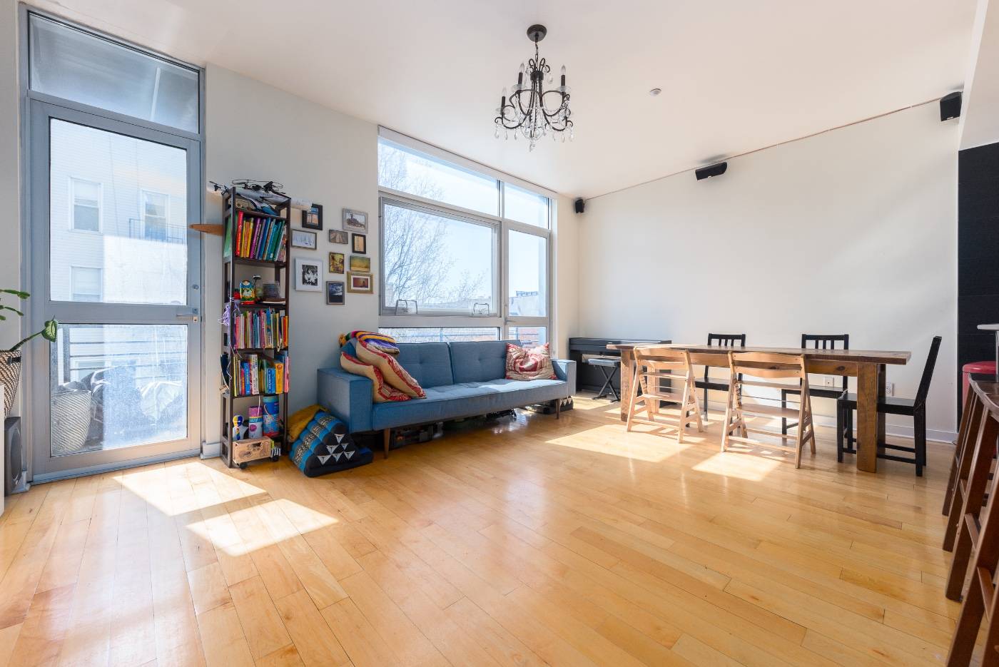 Spacious sunny beautifully designed 2 bed 2 bath condo with 2 balconies and private keyed elevator entrance in Prime Greenpoint.