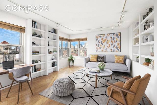 Make your home among the city's iconic skyline in this rarely available, high floor studio one bedroom home in the renowned Brevoort East cooperative.