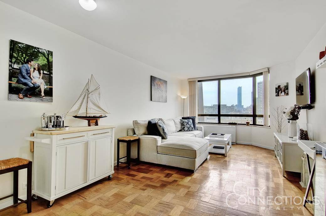 Massive 1 bedroom 1 bath apartment with panoramic views of Downtown and Midtown Manhattan !