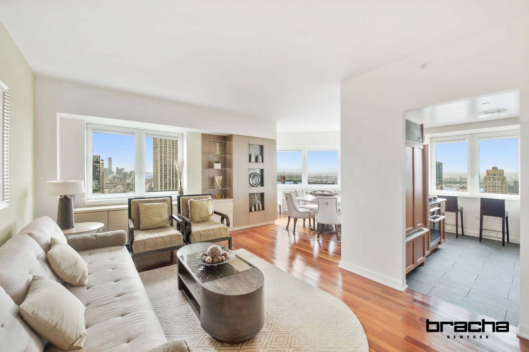 An Urban Oasis with Breathtaking Views Two Bedroom Two Bathroom Corner Unit on High Floor.